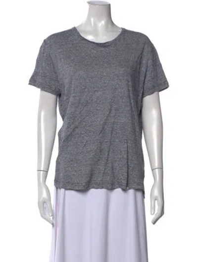 Pre-owned Orlebar Brown Linen Crew Neck T-shirt In Grey