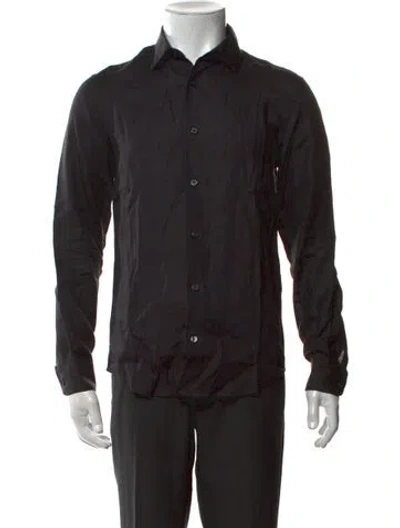 Pre-owned Orlebar Brown Linen Long Sleeve Shirt W/ Tags In Black