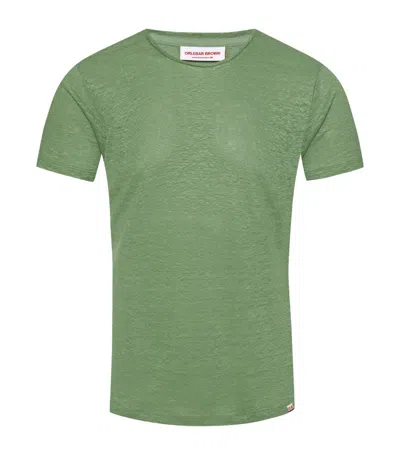 Orlebar Brown Linen Ob-t T-shirt In Grün