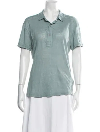 Pre-owned Orlebar Brown Linen Short Sleeve Polo In Blue