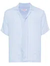 Orlebar Brown Linen Short-sleeved Shirt In Blue