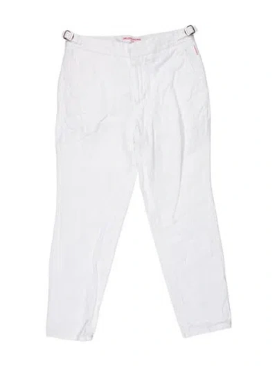 Pre-owned Orlebar Brown Linen Straight Leg Pants In White