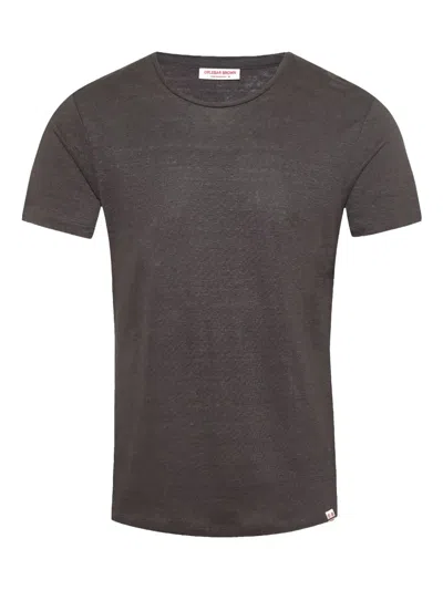 Orlebar Brown Linen T-shirt In Brown