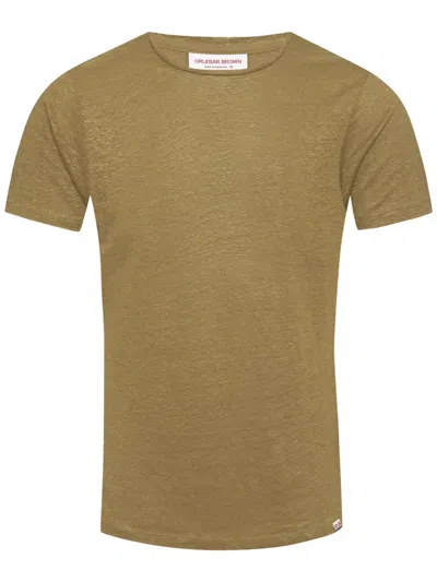 Orlebar Brown Linen T-shirt In Green