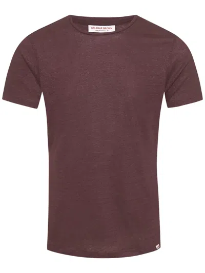 Orlebar Brown Linen T-shirt In Red