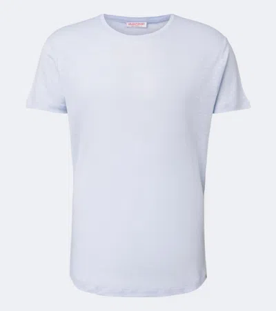 Orlebar Brown Linen T-shirt In Blue