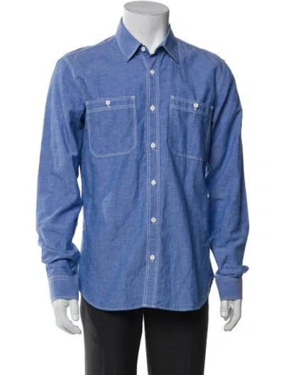 Pre-owned Orlebar Brown Long Sleeve Denim Shirt In Blue
