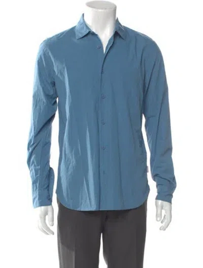 Pre-owned Orlebar Brown Long Sleeve Dress Shirt In Blue