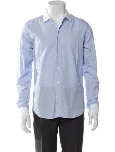 Pre-owned Orlebar Brown Long Sleeve Dress Shirt In Blue