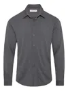 Orlebar Brown Mens Granite Giles Lux Long-sleeves Wool Shirt Xl In Gray