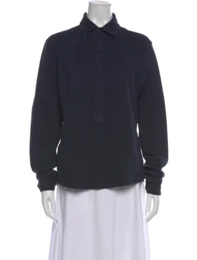 Pre-owned Orlebar Brown Long Sleeve Polo In Gray