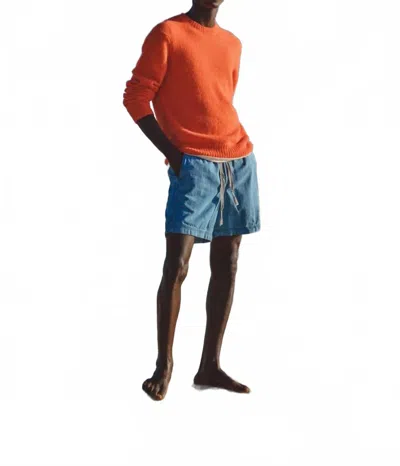 Orlebar Brown Lorca Alpaca Merino Sweater In Tiger Lily In Multi