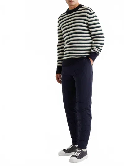 Orlebar Brown Lorca Striped Alpaca Sweater In Navy Bristlecone Pine Strata In Multi
