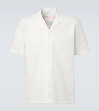 Orlebar Brown Maitan Cotton Bowling Shirt In White