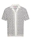 Orlebar Brown Maitan Geometric-print Shirt In White