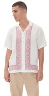 Orlebar Brown Maitan Camp-collar Printed Linen Shirt