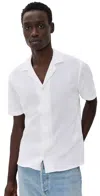 Orlebar Brown Maitan Open Weave Shirt Cloud In Cloud