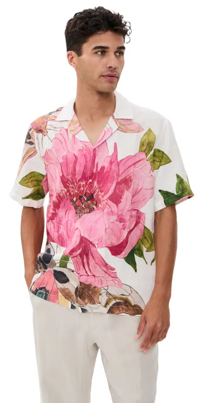 Orlebar Brown Maitan Paeonia Shirt Pink Lemonade