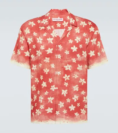 Orlebar Brown Maitan Printed Shirt In Red