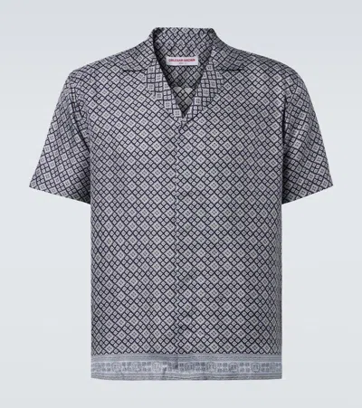 Orlebar Brown Maitan Camp-collar Printed Silk-twill Shirt