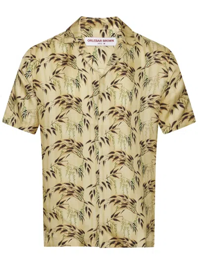 Orlebar Brown Maitan Silk Shirt In Neutrals