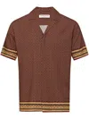 Orlebar Brown Maitan Bowling Shirt In 褐色