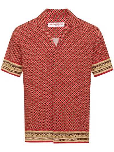 Orlebar Brown Maitan Solmio Shirt In 红色