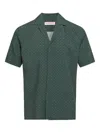 Orlebar Brown Maitan Solstice Geometric-print Shirt In Green