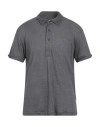 Orlebar Brown Man Polo Shirt Charcoal Size L Linen In Gray