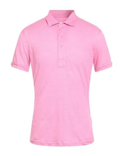 Orlebar Brown Man Polo Shirt Fuchsia Size Xxl Linen In Pink