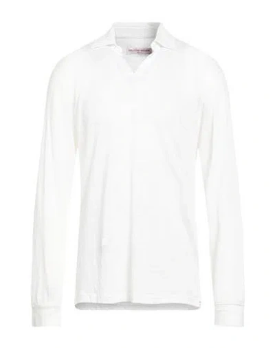 Orlebar Brown Man Polo Shirt White Size Xl Linen In Neutral