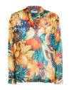 Orlebar Brown Man Shirt Orange Size Xxl Cotton In Multi