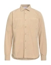 Orlebar Brown Man Shirt Sand Size L Cotton In Neutral
