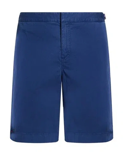 Orlebar Brown Man Shorts & Bermuda Shorts Blue Size 36 Cotton, Elastane