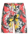 Orlebar Brown Man Shorts & Bermuda Shorts Red Size 30 Cotton In Animal Print
