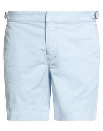 Orlebar Brown Man Shorts & Bermuda Shorts Sky Blue Size 30 Cotton, Elastane