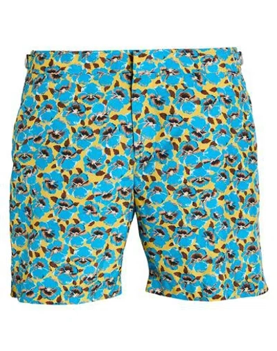 Orlebar Brown Man Swim Trunks Yellow Size 34 Polyester