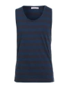 Orlebar Brown Man Tank Top Navy Size M Cotton In Blue