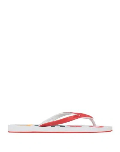 Orlebar Brown Man Thong Sandal Red Size 8 Rubber
