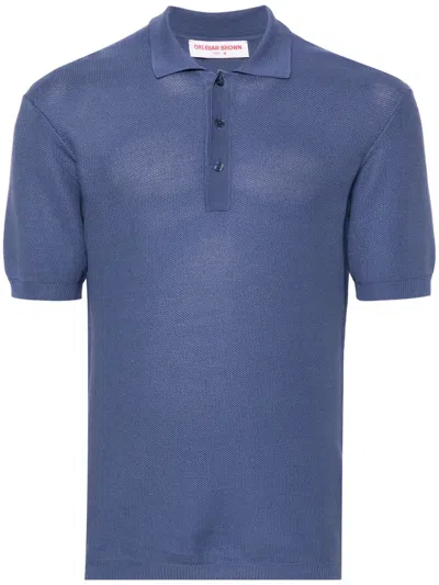 Orlebar Brown Maranon Honeycomb Polo Shirt In Blue