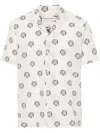 Orlebar Brown Marne Floral Embroidery Shirt In White