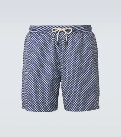 Orlebar Brown Jack Ii Straight-leg Mid-length Printed Swim Shorts In Blue