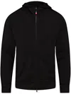 Orlebar Brown Zip-up Wool Hoodie In Black