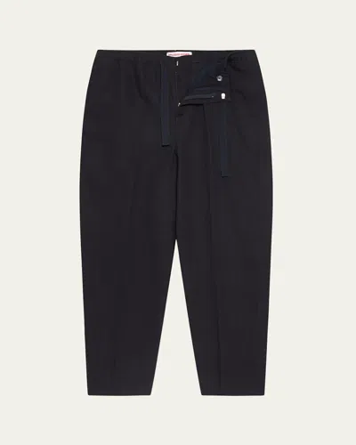 Orlebar Brown Men's Alex Linen Trousers In Night Iris