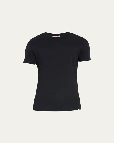 Orlebar Brown Ob-t Tailored Crewneck Cotton-jersey T-shirt In Black