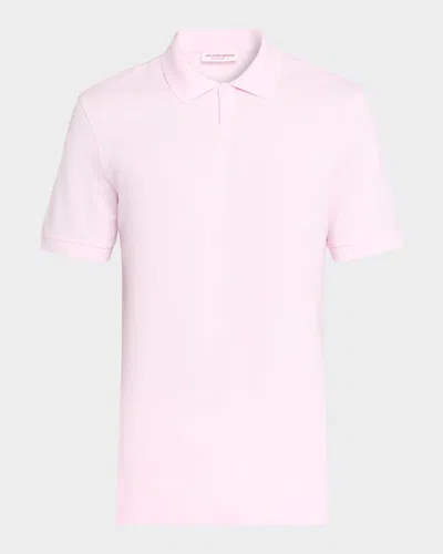 Orlebar Brown Men's Bruno Cotton Pique Polo Shirt In Pink