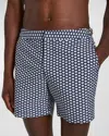 Orlebar Brown Bulldog Ribbon Swim Shorts In White Sand,night Iris In Night Iris/wh