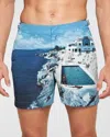 Orlebar Brown Bulldog Hulton Getty Photo Print Regular Fit 6 Swim Trunks In Roc Pool Ii