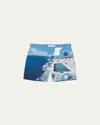 Orlebar Brown Bulldog Hulton Getty Photo Print Regular Fit 6 Swim Trunks In Roc Pool Ii