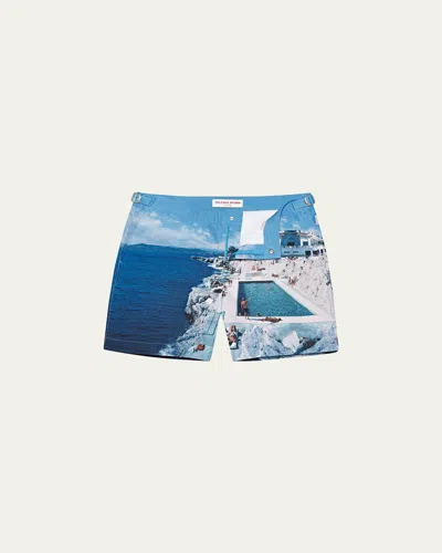 Orlebar Brown Men's Bulldog Hulton Getty Swim Shorts In Roc Pool Ii